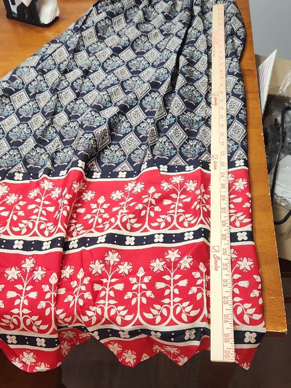 Hayden Los Angeles maxi Boho Smocked dress black geometric Red/White Floral Sm - Picture 7 of 12